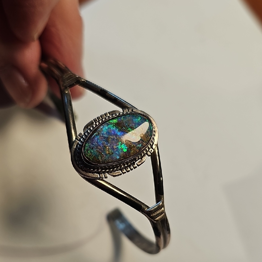 Amazing Opal Bracelet Signed